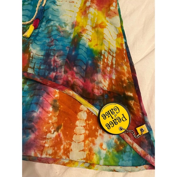 NWT Peace of Cake onesie gown Size 2-4 baby tie dye - Picture 3 of 5